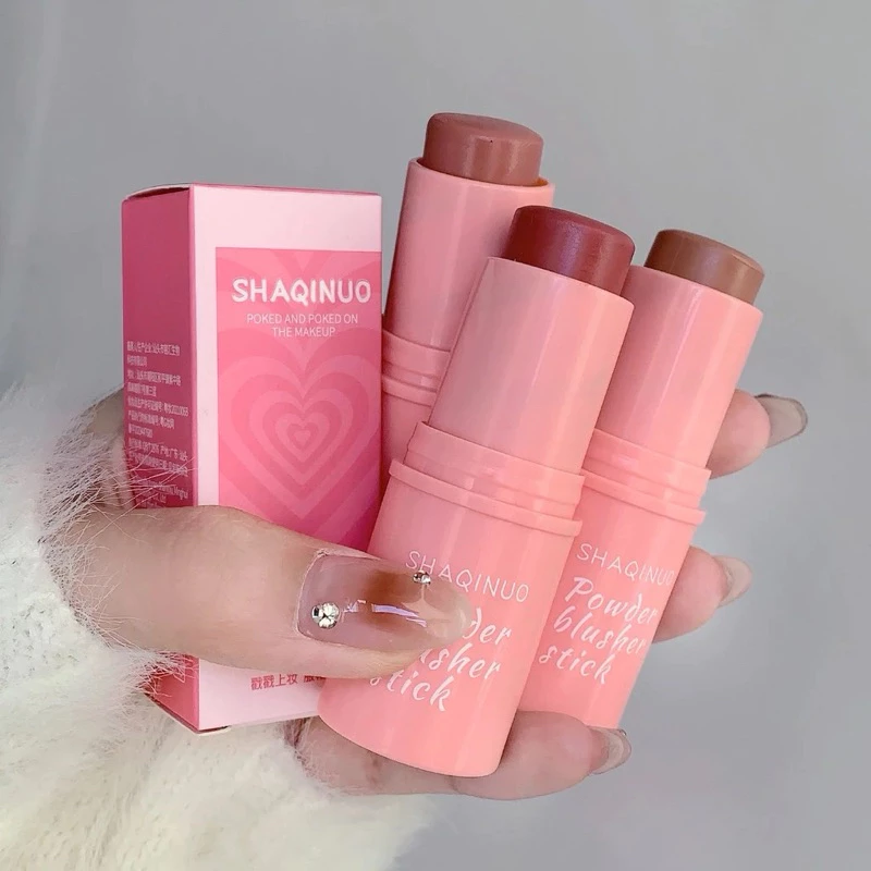 SHAQINUO บลัชออนครีม ครีมสีสวย บรัชออน ปัดแก้ม อิ่มตัวตามธรรมชาติ เนื้อดี สีสวย สามมิติ ติทนนาน กันน้ำ