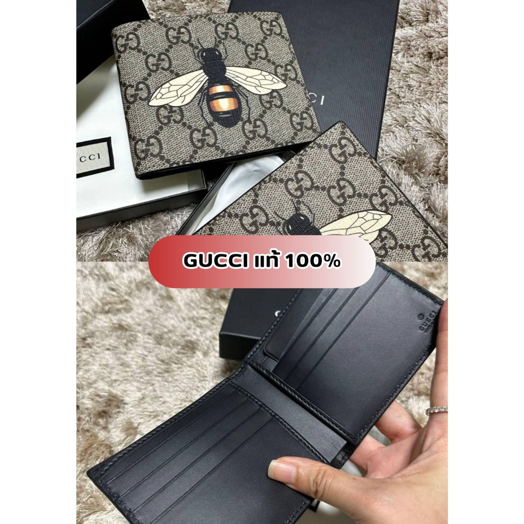 🌺พร้อมส่ง GUCCI แท้ 100% พร้อมส่งในไทย🌟กระเป๋าสตางค์ชาย Gucci Wallet