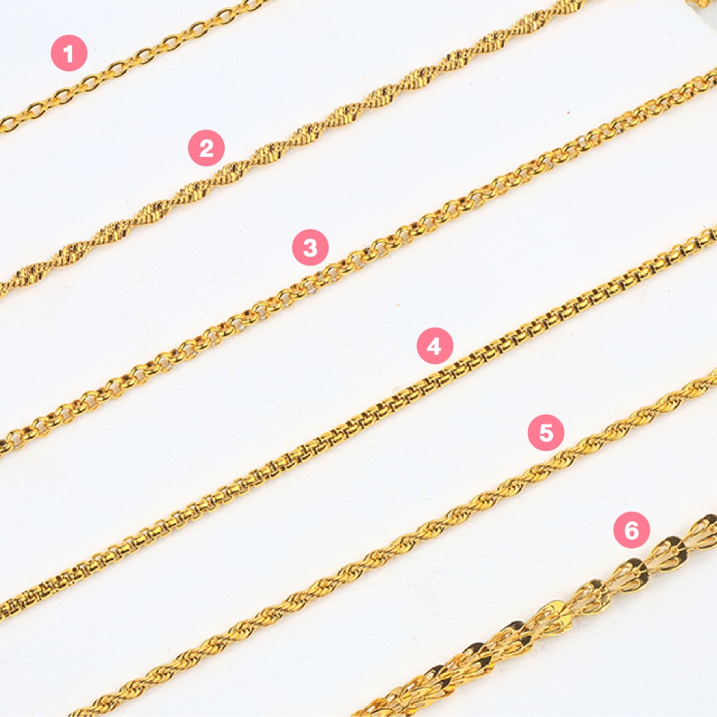 FGG-00 สร้อยเปล่า ทองFonney ไม่ลอกไม่ดำ สามารถโดนน้ำหอมได้