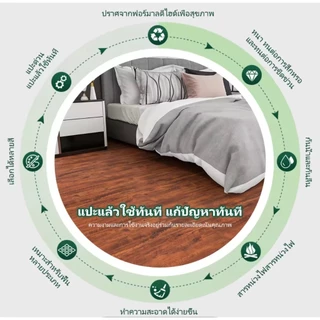 วอลเปเปอร์ลายไม้ สติ๊กเกอร์ติดพื้น วอลเปเปอร์ติดพื้นPVC ขนาด60*3เมตร วอลเปเปอร์ติดพื้น กันน้ำกันลื่น ทนทาน มีกาวในตัว