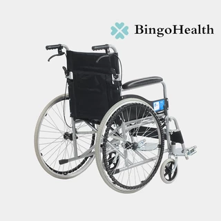 BingoHealth รถเข็นผู้ป่วย พับได้ น้ำหนักเบา ล้อ 24 นิ้ว มีเบรค หน้า,หลัง 4 จุด วีลแชร์ Wheelchairs