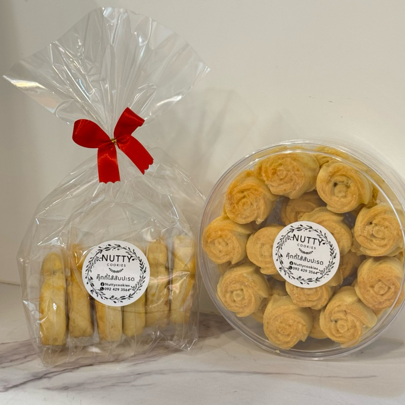 ทองม้วนทิพย์ คุกกี้ไส้สับปะรด เนยสด คุกกี้ไต้หวัน อ.ท่ายาง จ.เพชรบุรี รูปสับปะรด, รูปดอกกุหลาบ
