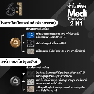 Medi [ของแท้] ถุงถ่านดับกลิ่น ฟอกอากาศ เกรดพรีเมี่ยม 300g ไม่มีกลิ่น ปล่อยประจุลบ ปลอดภัย