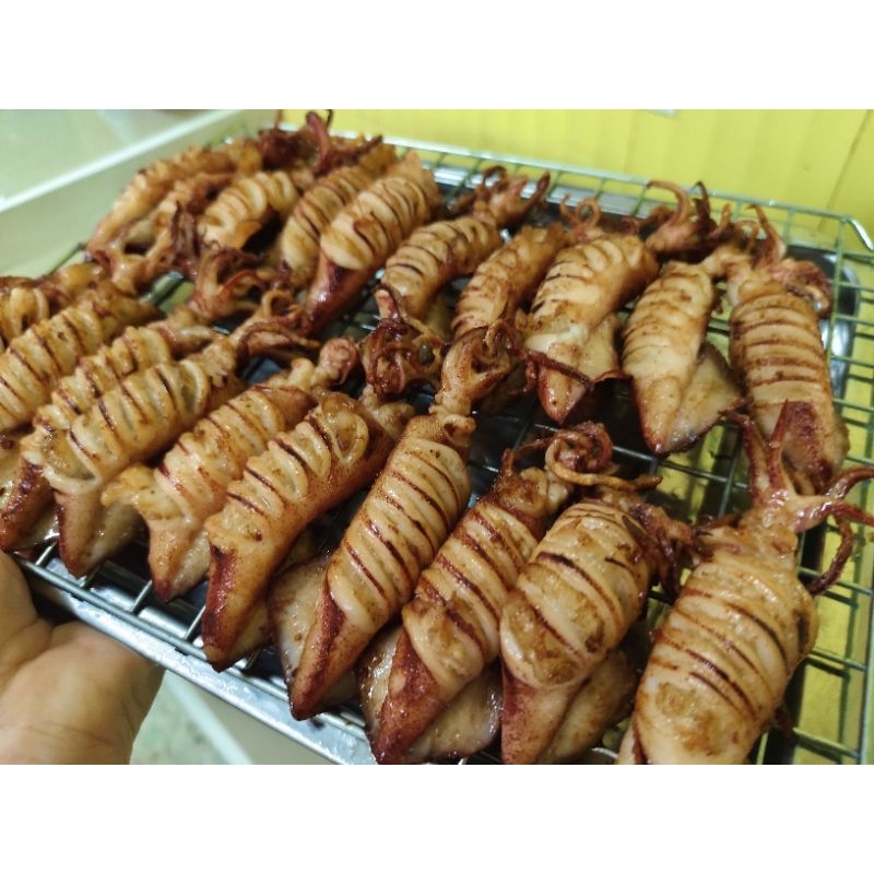 หมึกไข่แดดเดียวทอดพร้อมทานน้ำหนักก่อนทอดขนาด 500 กรัม ขนาด 5-10!ตัว ตามน้ำหนักบ้านรักทะเล by แอน