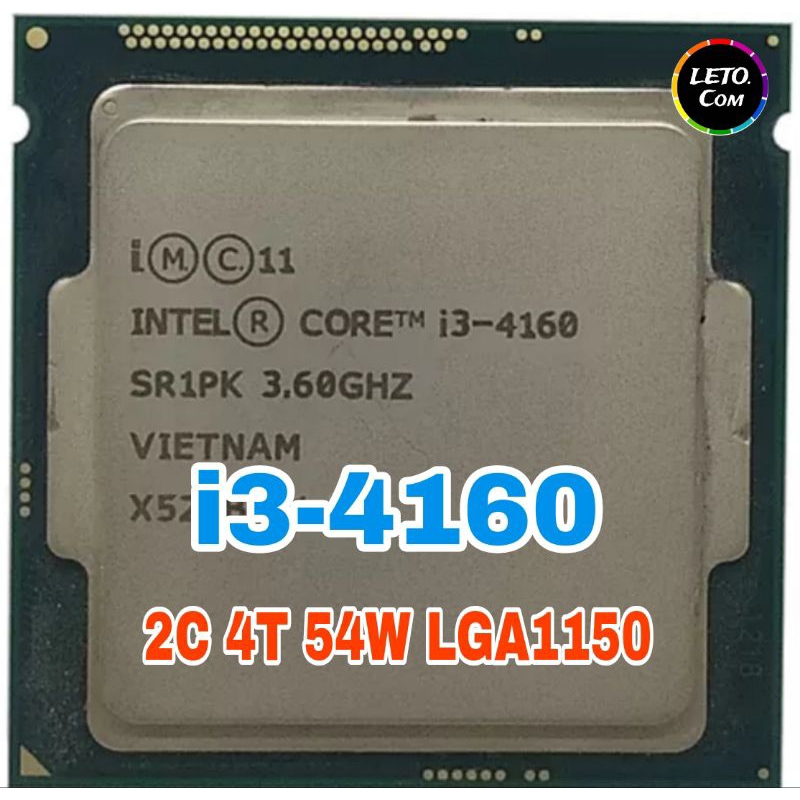 ซีพียู CPU Intel Core i3-4160 2คอ4เทรด 54W LGA 1150 ฟรีซิลิโคน1ซอง i3 4160