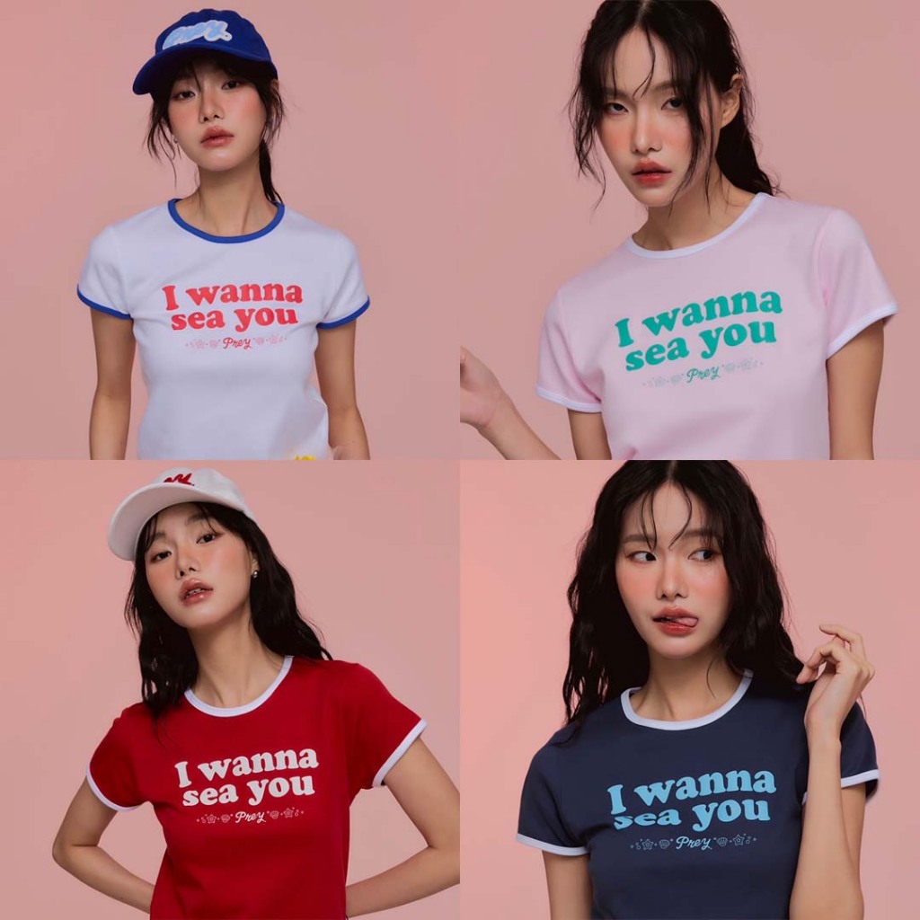 prey เสื้อยืดคอกลม i wanna sea you tee