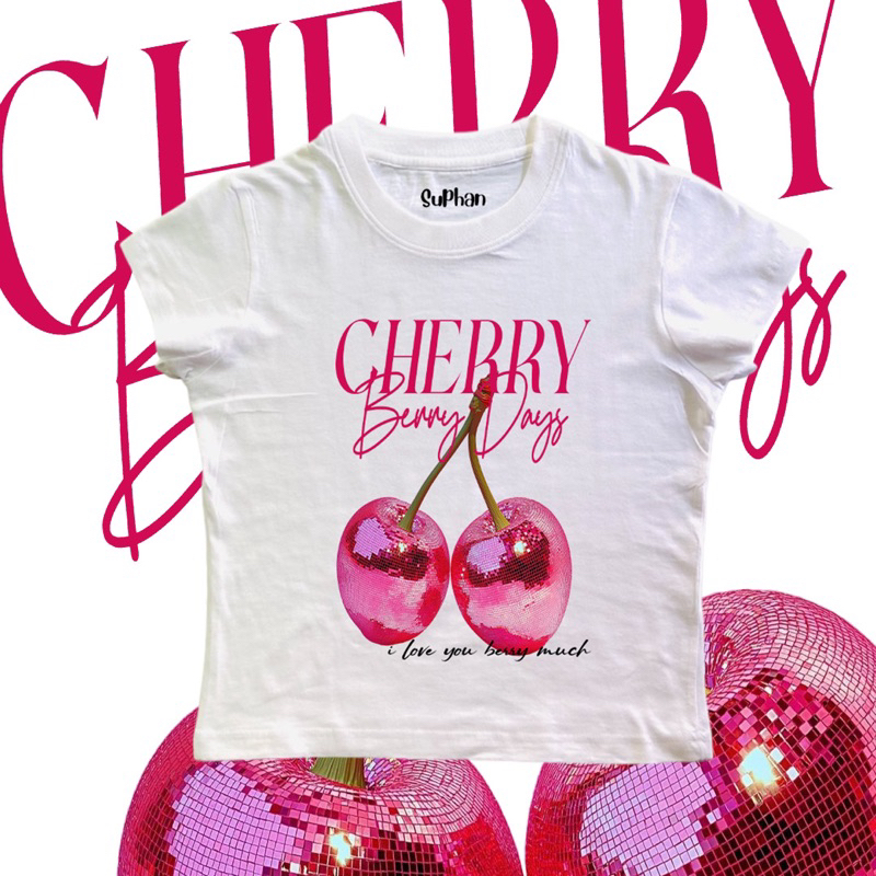 💥chicchi.cshop | เสื้อยืดbaby tee ลายberryday น่ารักมาก พร้อมส่งง