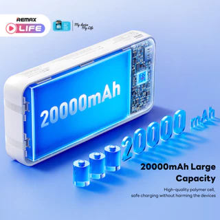 【New! CCC Certified】 Remax Power Bank รุ่น RPP-680 20000mAh แบตสำรอง มีสายในตัว ชาร์จเร็ว มอก. ประกันศูนย์ไทย