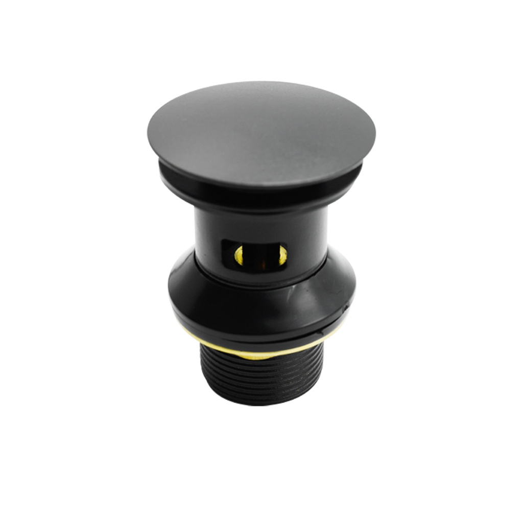 DMG | สะดืออ่างล้างหน้า สแตนเลสสีดำ แบบกดสปริง (มีรูน้ำล้น) รุ่น BM-320