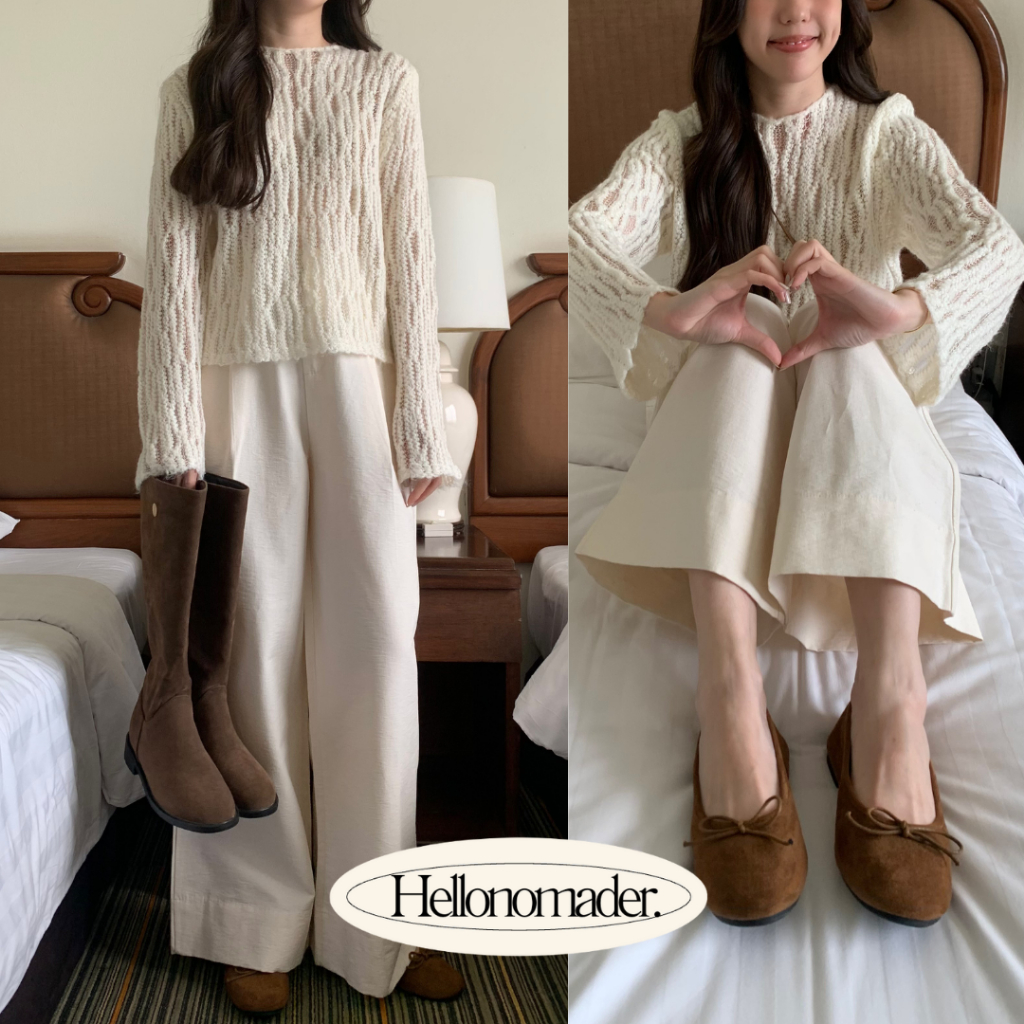 NOMADE.& พร้อมส่ง Maplesyrup Top {เสื้อแขนยาวไหมพรม}