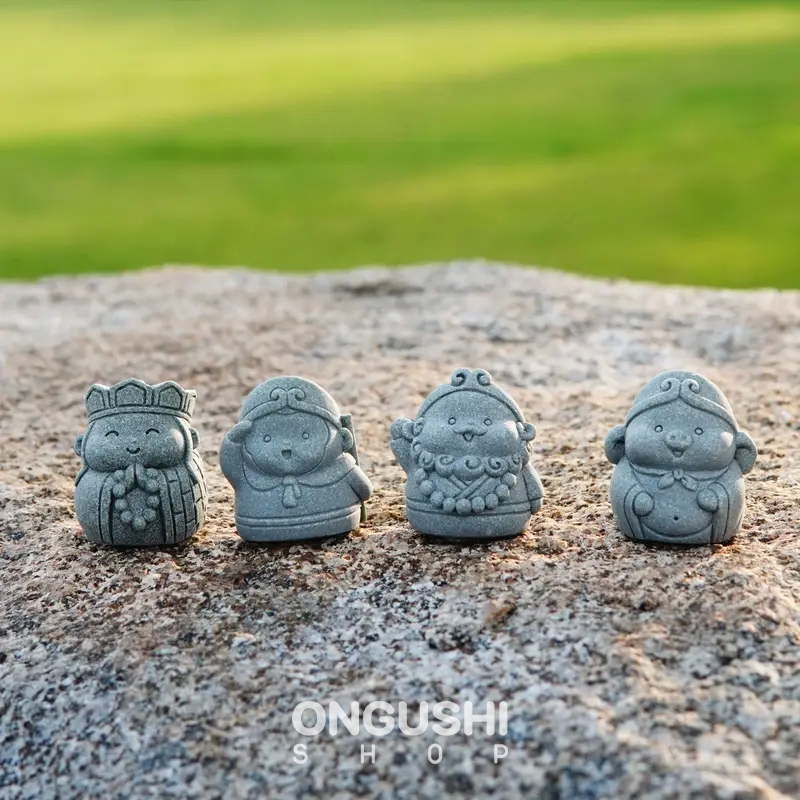 ⚡️ พร้อมส่งจากร้านคนไทย 🏮 รูปปั้นหินจิ๋วขนาดเล็ก ไซอิ๋วตะลุยชมพูทวีป ขนาด 4 cm. ครบชุด 4 ชิ้น