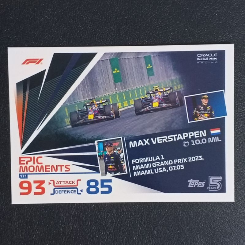 การ์ดเทอร์โบ แอทแทค 2024 EPIC MOMENTS TOPPS TURBO ATTAX 2024 FORMULA 1 TRADING CARD GAME