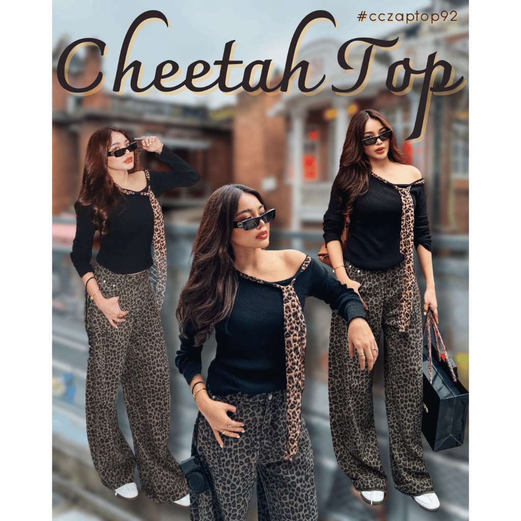 Chuuclothing Cheetah top [สินค้าพร้อมส่ง]  เก็บโค้ดส่วนลดเพิ่มได้ที่หน้ากิจกรรม