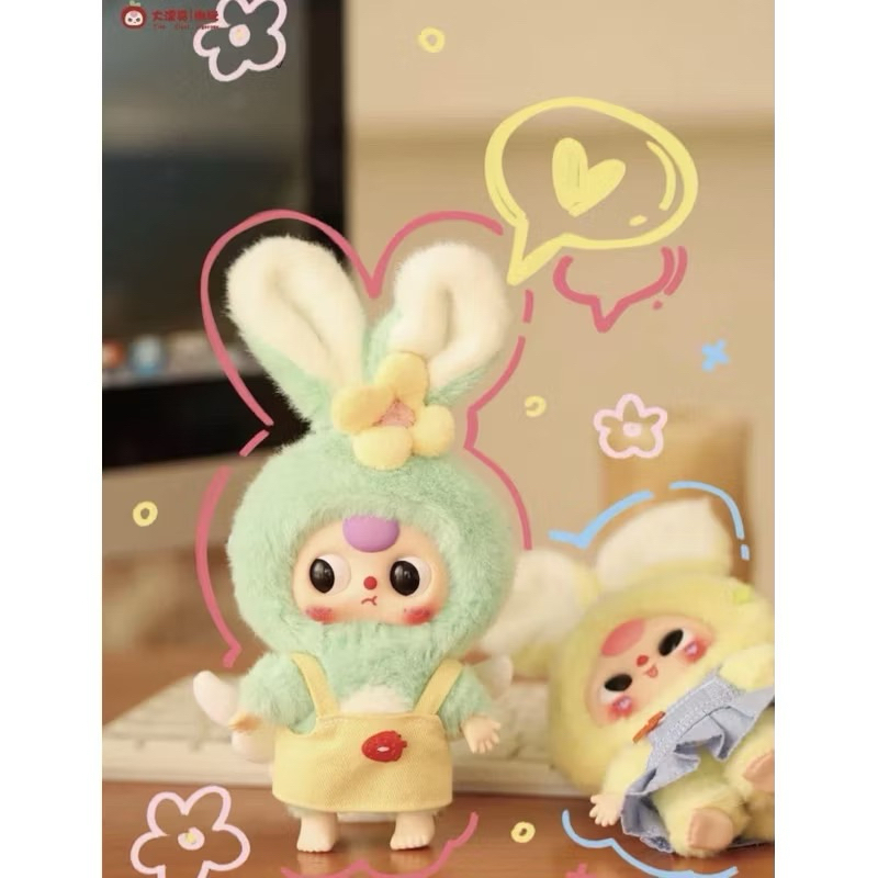 [พร้อมส่งในไทย ส่งไวมาก!] ยก BOX Baby Three กระต่ายมาการอง ยกกล่อง 1 จุ่ม Macaron Rabbit