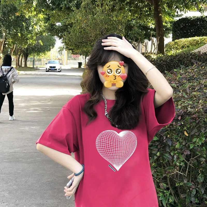 You-T พร้อมส่ง เสื้อยืดแขนสั้น ผ้าฝ้ายแท้ เสื้อยืดผู้หญิง ทรงหลวมพอดีตัว ไม่หดตัว ไม่จำเป็นต้องรีดผ้า สไตล์ฮ่องกง
