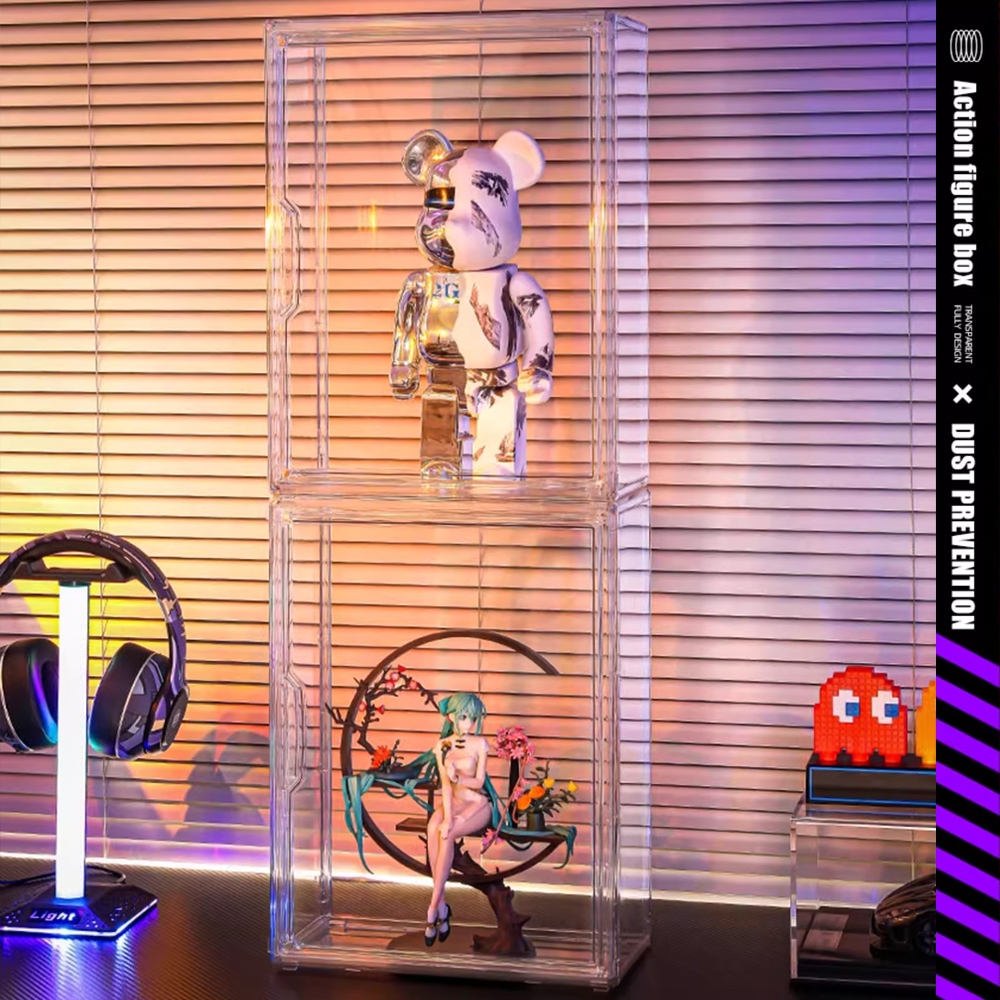 กล่องใส่โมเดล ตู้อะคริลิกใส กล่องใส่ตุ๊กตา วางซ้อนได้ ตู้โชว์ กันฝุ่น'จัดเก็บสะอาด รองรับตุ๊กตาได้ 10-12ตัว - รูปที่ 7