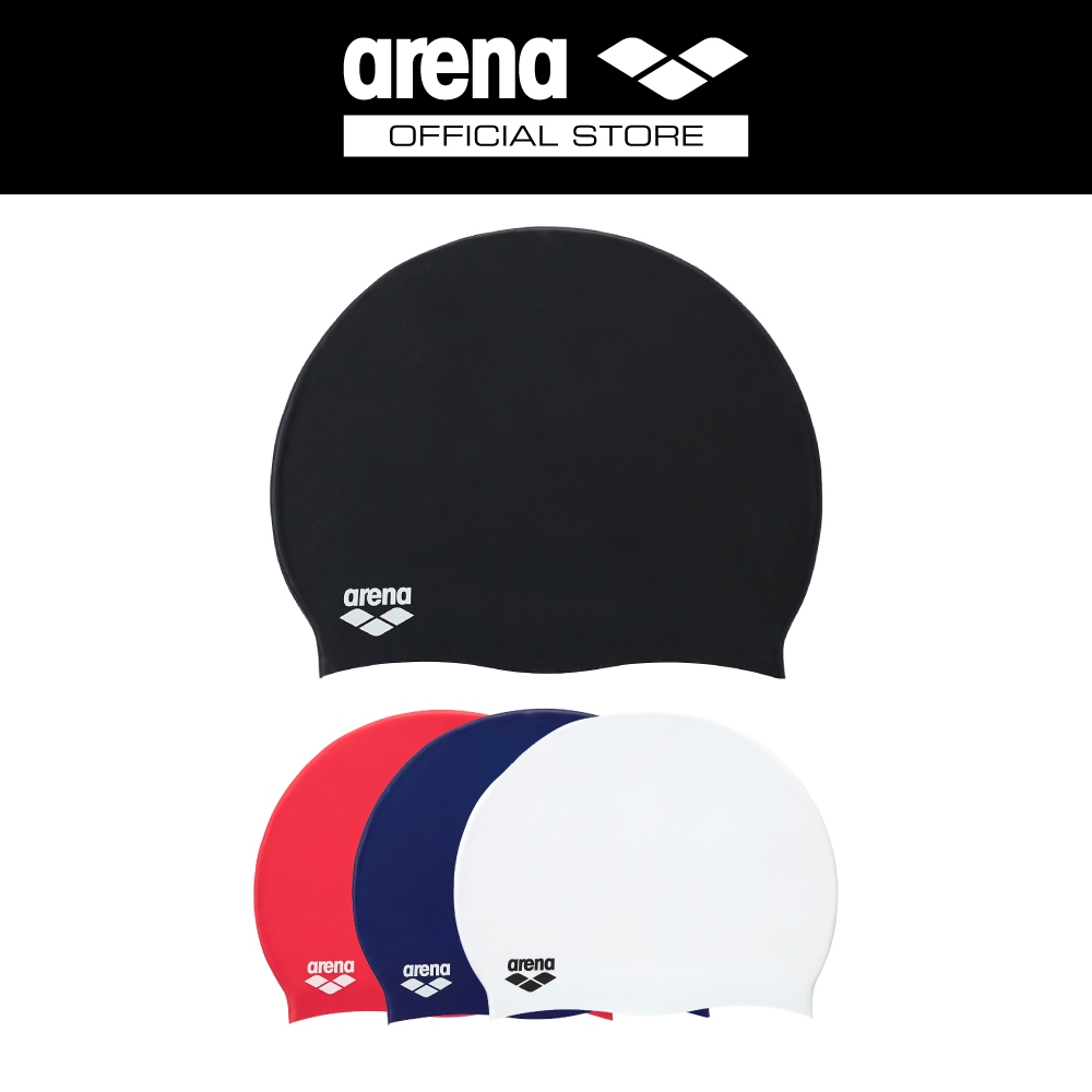 ARENA หมวกว่ายน้ำ กันน้ำผู้ใหญ่ซิลิโคน สีเดียว หมวกว่ายน้ำหญิง หมวกว่ายน้ำชาย AASCS13