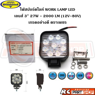 ไฟสปอตไลท์ LED WORK LAMP เลนส์ 3