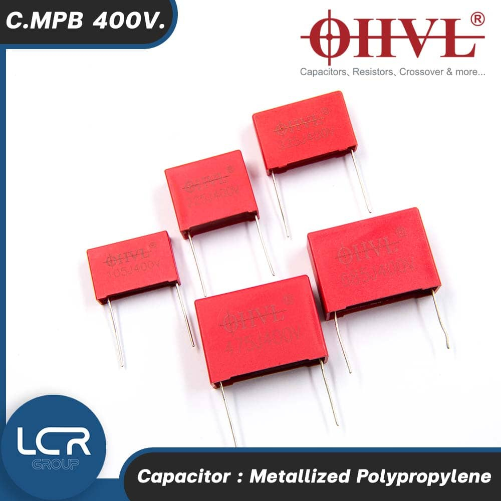 OHVL C.MPB 1.0-6.8uF 400V. คาปาซิเตอร์ ตัวเก็บประจุ ซีคล่อมลำโพง Metallized Polypropylene (RED) capacitor