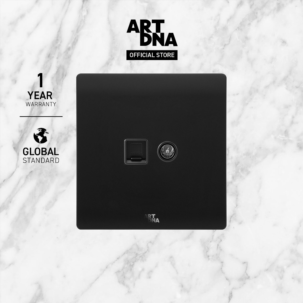 ART DNA รุ่น A61 Computer(LAN)+TV Socket สีดำ design switch สวิตซ์ไฟโมเดิร์น สวิตซ์ไฟสวยๆ