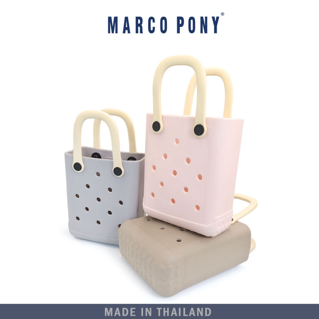 Marco Pony ผู้หญิงกระเป๋าถือ กระเป๋าชายหาด ฤดูร้อนกระเป๋า แบบกันน้ำ ทนทาน นุ่มนวลเหมือนเมฆ เหมาะสำหรับการช้อปปิ้ง BP1007