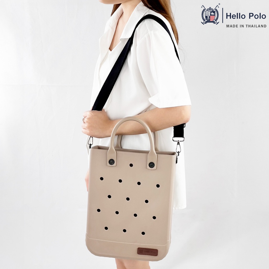 Hello Polo กระเป๋าสะพายข้าง กระเป๋าแมสเซนเจอร์ EVA ขนาดใหญ่ ใส่ไอแพดได้ สำหรับผู้หญิง ผู้ชาย BH2005
