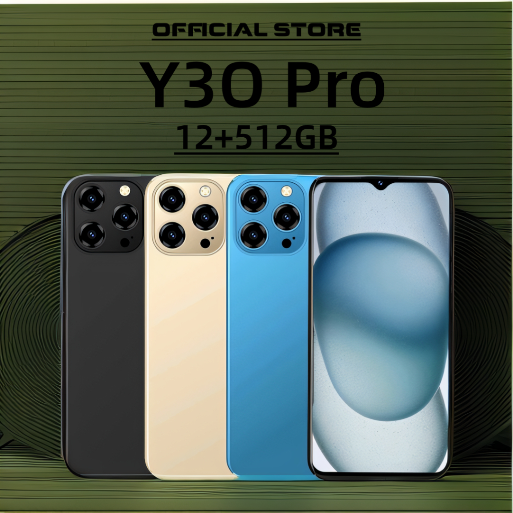[พร้อมส่ง] โทรศัพท์มือถือ Y30 Pro RAM 12GB ROM 512GB แบตเตอรี่ 6800mAh ชาร์จเร็ว 33W หน้าจอใหญ่ 6.7 