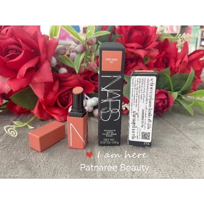 ลิปนารส ป้า​ยไทย​ nars Power Matte Lipstick สี Free Bird (121) ขนาดมินิ 0.8กรัม