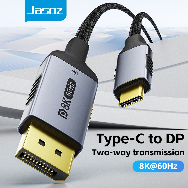 ส่งจาก กทม Jasoz สายเคเบิ้ลแปลง USB C Type C to DP (DisplayPort) 8K/ 4K/ 2K สําหรับโทรศัพท์ต่อ ทีวี