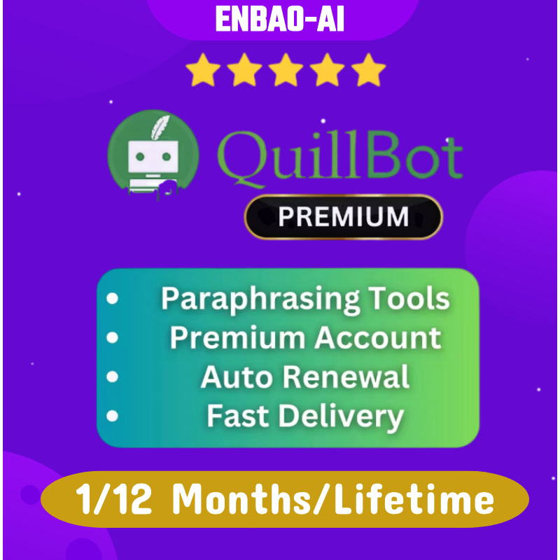[ENBAO-AI]Quillbot P.re-mium Share Acc เครื่องมืออธิบายอายุการใช้งาน1/12months lifetime SOLO account 6/12 months