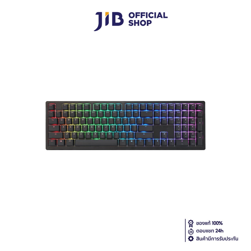 WIRELESS KEYBOARD (คีย์บอร์ดไร้สาย) DUCKY ZERO 6108 (BLACK) (CHERRY MX2A BROWN SWITCH RGB EN/TH)
