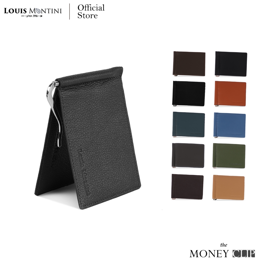 Louis Montini Money Clip กระเป๋าสตางค์ มันนี่คลิป กระเป๋าใส่บัตร Men's Wallet TTM089