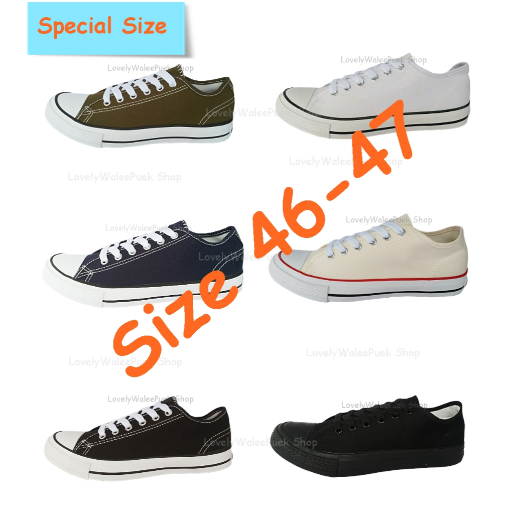 GoldCity รองเท้าผ้าใบแฟชั่น เบอร์พิเศษSize 46-47 พื้นนุ่มใส่ทน