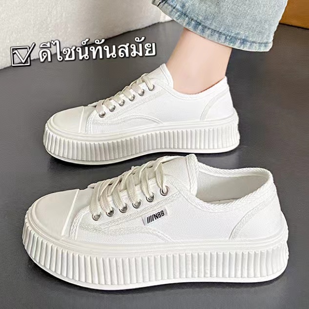 Nadine.9👉รองเท้าผ้าใบผู้หญิง👈รองเท้าลำลองเ เฟชั่น สินค้ามีคุณภาพทำจากวัสดุเกรดA ราคาถูก สินค้าพร้อมส่ง A618