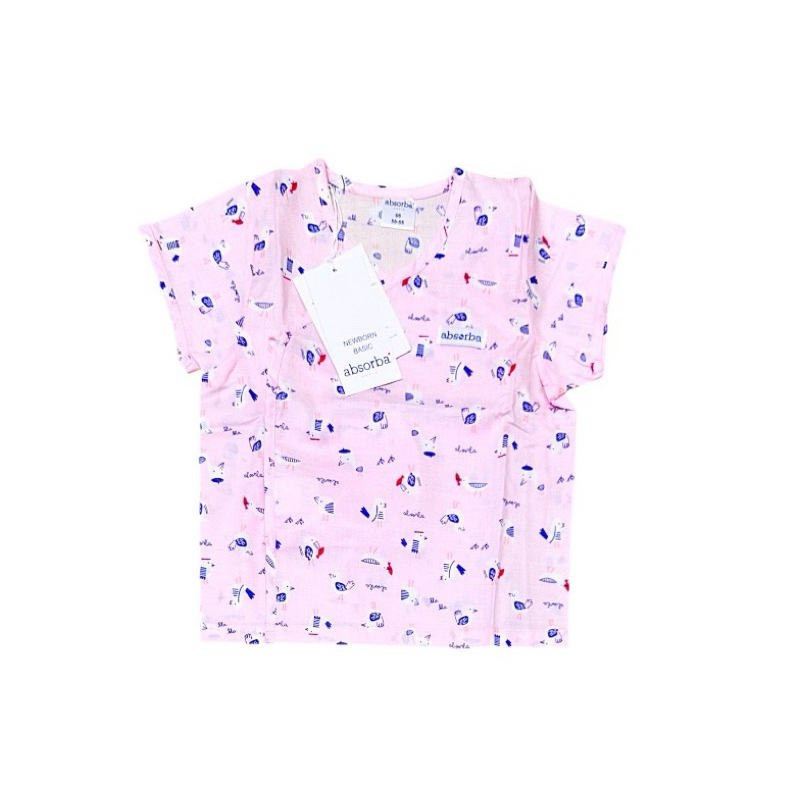 Absorba New Collection เสื้อเดี่ยวผ้าป่าน ผูกหน้า เด็กอ่อนอายุแรกเกิด-6เดือน