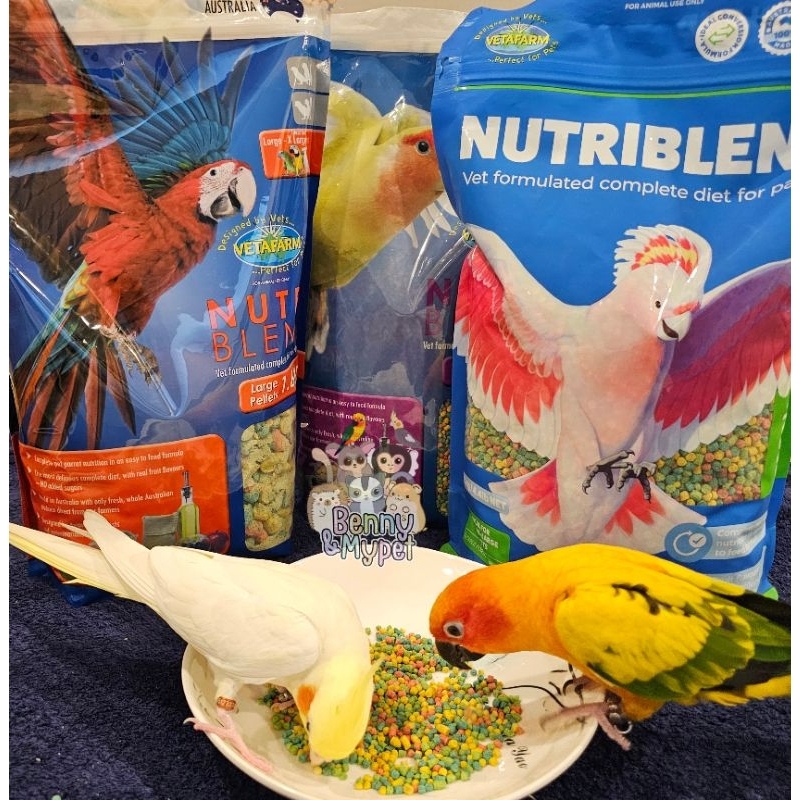 [ แบ่งขาย ] Vetafarm Nutriblend อาหารนก เม็ดผลไม้แท้ๆ อาหารเม็ดนก นำเข้าจาก ออสเตรเลีย
