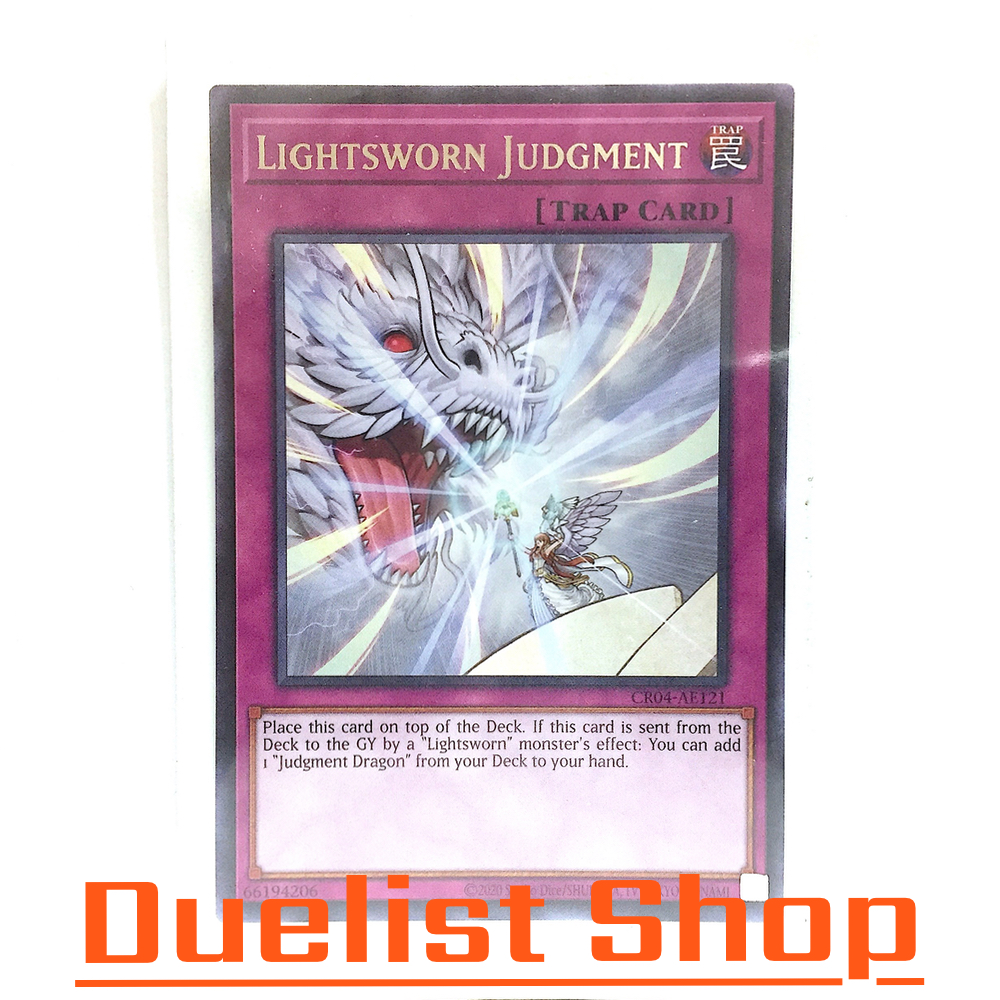 Lightsworn Judgment (R) Trap [Normal] ชุด CR04-AE121 การ์ดยูกิโอ (Yu-Gi-Oh!) OCG Asia ENG