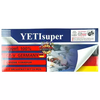YETI ชุดบล็อก 24 ชิ้น+YETI ประแจแหวนข้างปากตาย+YETI แหวน 2 ข้าง+ชุดบล็อก 2หุน 46 ชิ้น ได้ 4 อย่าง คุณภาพเยอรมนี (ของแท้!