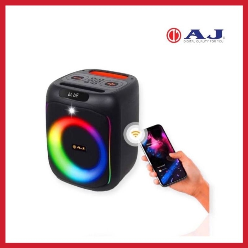 AJ ลำโพงบลูทูธ รุ่น X-65 ลำโพงคาราโอเกะ 60 วัตต์เเท้ เบสเเน่น มีไฟ LED ...