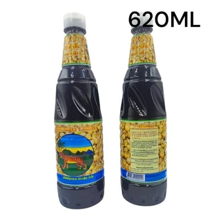 ซีอิ๊วดำเค็มสูตร 1 ตรา เสือ ขนาด 620 มล. (ซอสถั่วเหลือง)