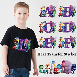 ตัวรีดติดเสื้ออักษร  F.38 A - Z ฟ้อนต์การ์ตูนรวมเดอะแก็งค์  …