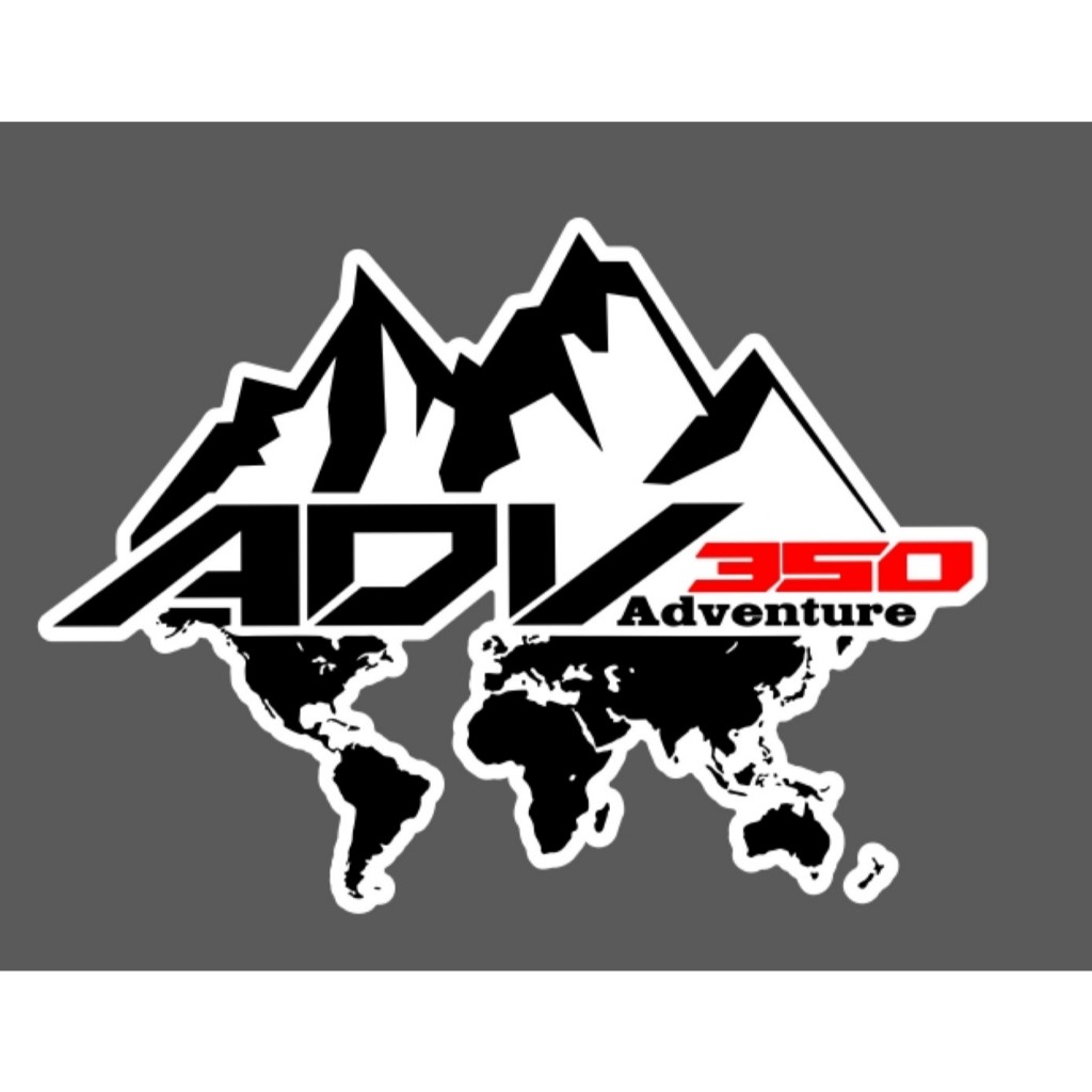 สติ๊กเกอรติดข้างกล่องหลัง ปี๊บหลัง กล่องข้าง ปี๊บข้าง ADV 350 Adventure (ขายเป็นคู่)