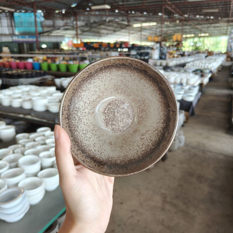 ชามซุปสไตล์ญี่ปุ่นกว้าง 5.5 นิ้วสูง 3.5 นิ้ว