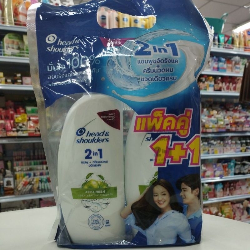 แชมพู+ครีมนวด 2อิน 1 เฮดแอนด์โชว์เดอร์ แอปเปิ้ล เฟรช 2*370มล.