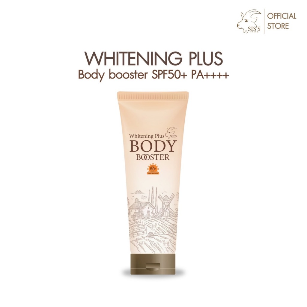 ครีมกันแดดนมแพะ สำหรับผิวกาย กันน้ำ กันเหงื่อ SPF50+ PA++++ จาก Sis's - Milk Body