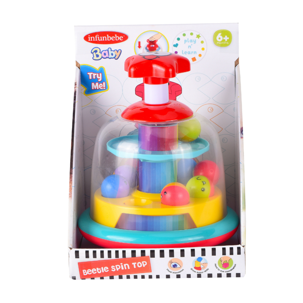 Wel-B x Infunbebe Beetle Spin Top (ลูกบอลหมุนของเล่นเด็ก) -ของเล่นเด็ก ลูกบอลหมุนของเล่นเด็ก หมุนได้