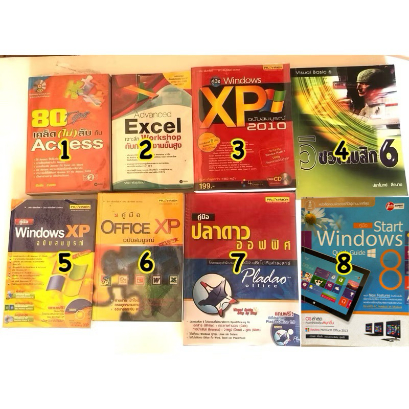 หนังสือ 80เคล็ด ไม่ลับ access Advanced  Excel Windows 8 วิชชวลเบสิก6 OFFICE XP คู่มือ ปลาดาว ออฟฟิศ
