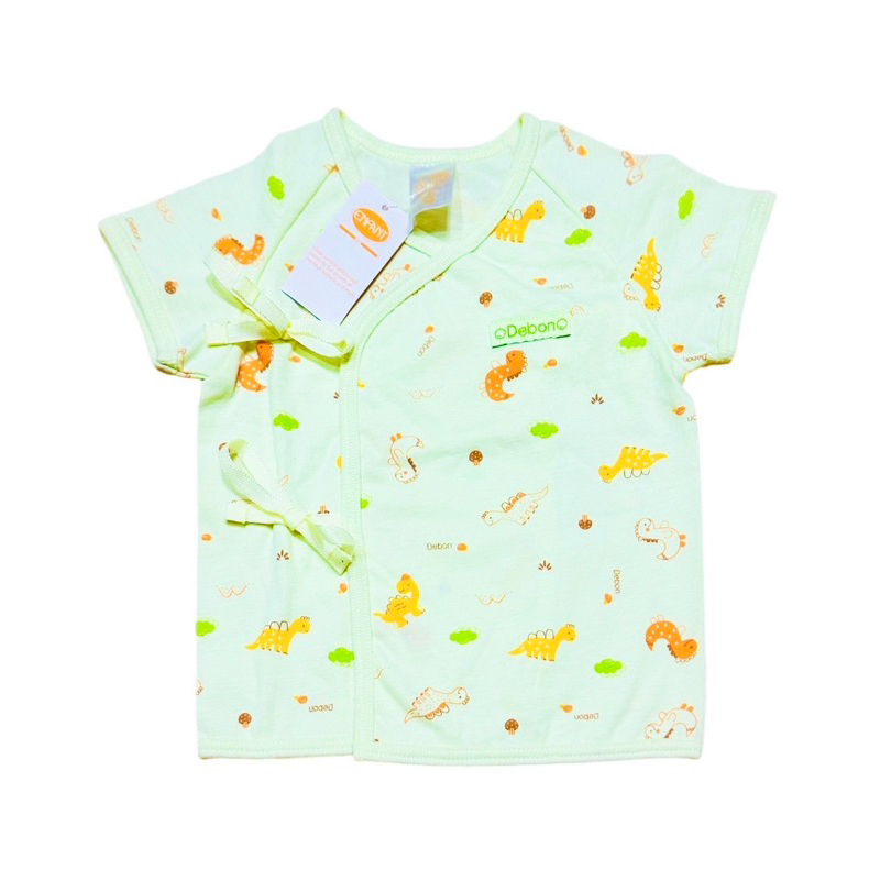 Enfant Debon Organic New Collection เสื้อเดี่ยวแขนสั้นผูกหน้า เด็กอ่อน ลายใหม่ชนช็อป สำหรับเด็กแรกเกิด-6เดือน