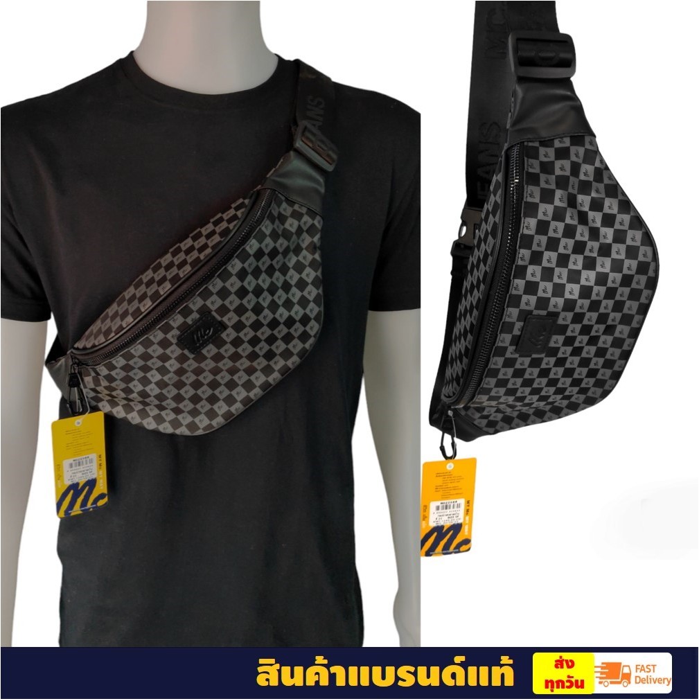 MCแท้100% กระเป๋าคาดอก สะพายข้าง  M02Z066 ลายโมโนแกรม CROSSBODY BAG Unisex