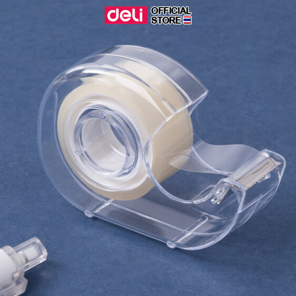 เทปใส Deli เทปกาวใส สก็อตเทปมีให้ 2 รุ่น แบบกาวสองหน้าและหนึ่งหน้า ติดแน่น คุณภาพดี(แพ็ค 1 ชิ้น)